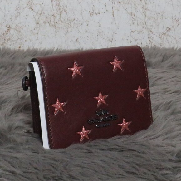 Coach Boxed Mini Wallet on a Chain (Merlot) - Picture 3 of 7